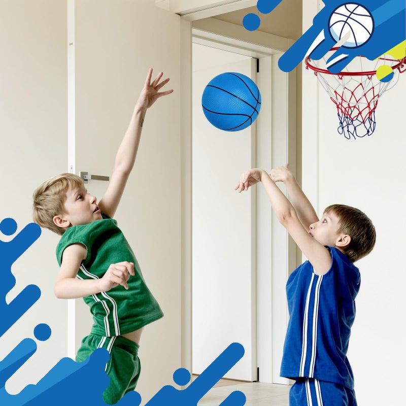 Shindel Mini Basketball, 6PCS 6.3 inches Basketballs with Pump for Birthday Gifts for Toddlers Kids, Playground Balls for Pool, Indoors, Outdoors - Image 3